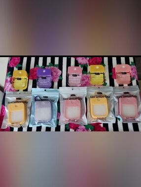 Portable Pink Silicone Hand Sanitizer Case with Key Clip - Unbranded